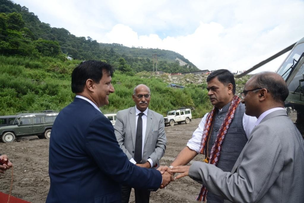 Visit of Sh. R. K. Singh, Hon'ble Minister of State (IC), India (Power, New & Renewable Energy, SD & E) to Arun-3 HEPs